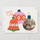 Weihnachtsbaubles Fotokarte Einladung (Vorderseite)