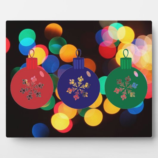 Weihnachtsbaubles Fotoplatte (Vorderseite)