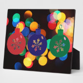 Weihnachtsbaubles Fotoplatte (Seite)