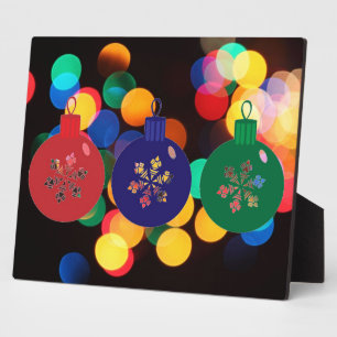 Weihnachtsbaubles Fotoplatte