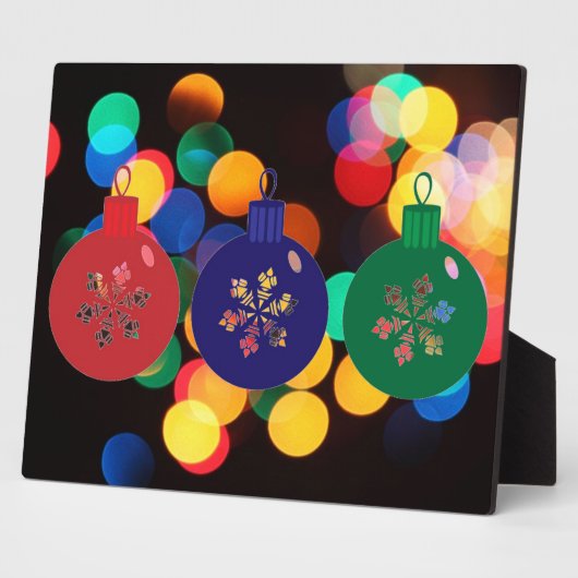 Weihnachtsbaubles Fotoplatte (Seite)