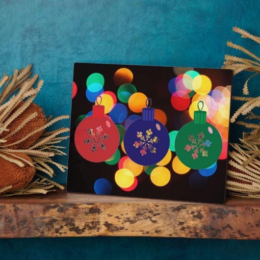 Weihnachtsbaubles Fotoplatte (Seite)