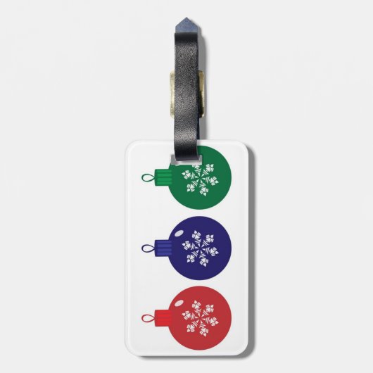 Weihnachtsbaubles Gepäckanhänger (Rückseite vertikal)