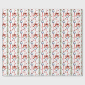 Weihnachtsbaubles mit roten Bogen kreativ Geschenkpapier (Flach)