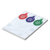 Weihnachtsbaubles Notizblock (Rotiert)