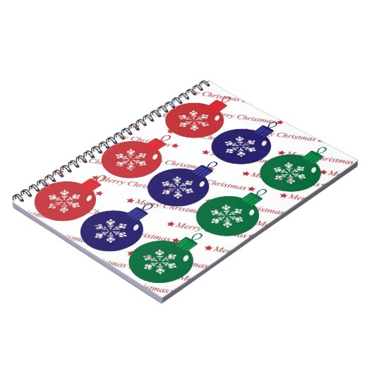 Weihnachtsbaubles Notizblock (Linke Seite)