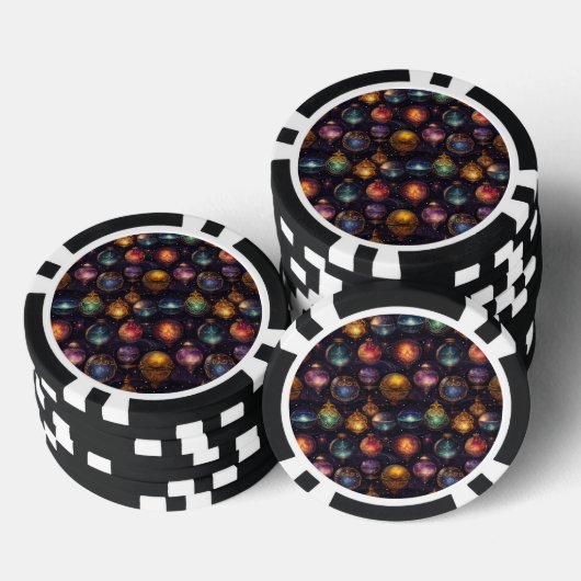 Weihnachtsbaubles Poker Chips (Stapel)