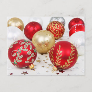 Weihnachtsbaubles Postkarte