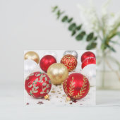 Weihnachtsbaubles Postkarte (Stehend Vorderseite)
