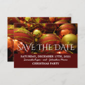 Weihnachtsbaubles Save the Date (Vorne/Hinten)