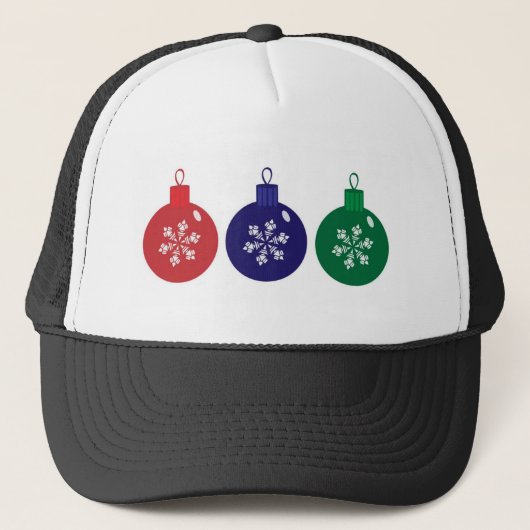 Weihnachtsbaubles Truckerkappe (Vorderseite)