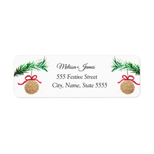 Weihnachtsbaubles Vintag Retro Pine Wedding (Vorne)