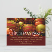 Weihnachtsbaubles Weihnachten Einladung (Stehend Vorderseite)