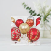 Weihnachtsbaubles Weihnachtskarte (Stehend Vorderseite)