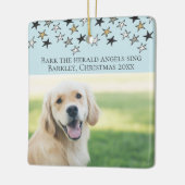Weihnachtsbauch The Herald Angels Sing Dog Thema Keramikornament (Links)
