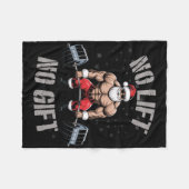Weihnachtsbauer - Bodybuilding Santa Weightl Fleecedecke (Vorderseite (Horizontal))