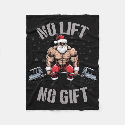 Weihnachtsbauer - Bodybuilding Santa Weightl Fleecedecke (Vorderseite)