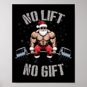 Weihnachtsbauer - Bodybuilding Santa Weightl Poster
