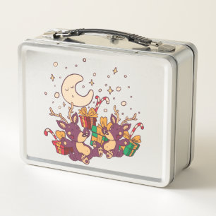 Weihnachtsbauer Cartoon Design Metall Brotdose