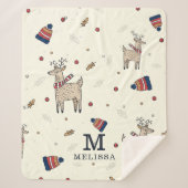 Weihnachtsbauer Hats Muster Personalisiert Sherpadecke (Vorderseite)