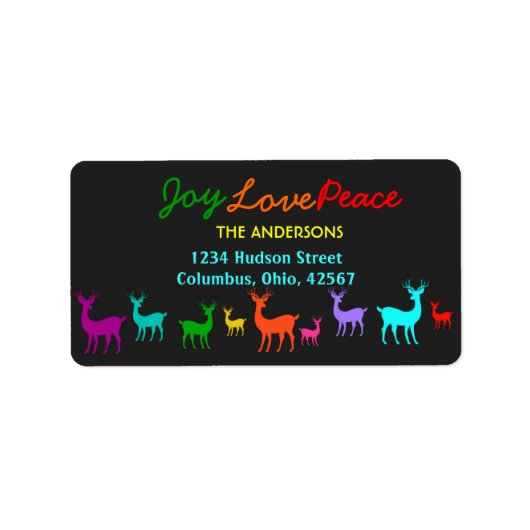 Weihnachtsbauer Joy Liebe Peace Address Labels Adressaufkleber (Vorne)