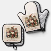 Weihnachtsbauer/Mit Ofenhandschuh & Topflappen-Set (Vorderseite/Rückseite)