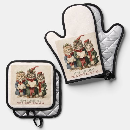 Weihnachtsbauer/Mit Ofenhandschuh & Topflappen-Set (Vorderseite/Rückseite)