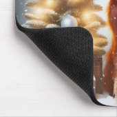 Weihnachtsbauer mit Scarf und Hut Mousepad (Ecke)