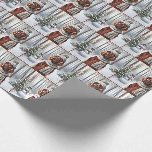 Weihnachtsbauer mit Snowman Geschenkpapier (Ecke)