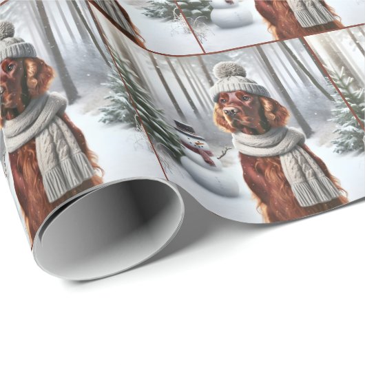 Weihnachtsbauer mit Snowman Geschenkpapier (Rolleneckpunkt)