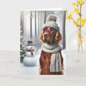 Weihnachtsbauer mit Snowman Karte (Gelbe Blume)