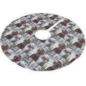 Weihnachtsbauer mit Snowman Polyester Weihnachtsbaumdecke (Schrägansicht)