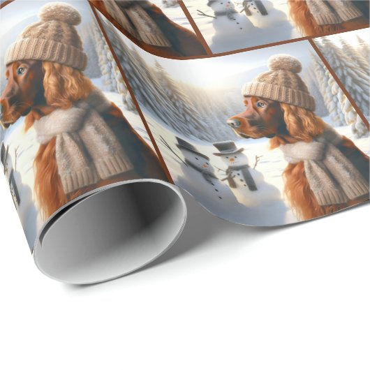 Weihnachtsbauer mit Snowmen Geschenkpapier (Rolleneckpunkt)