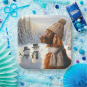 Weihnachtsbauer mit Snowmen Pappteller (Party)