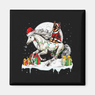 Weihnachtsbauer Reiten Weihnachtsbesitzer Magnet