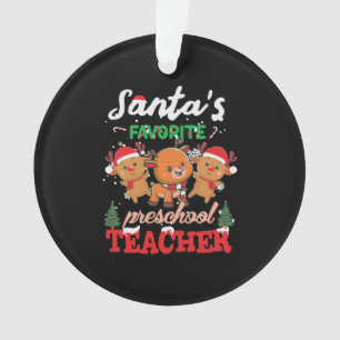 Weihnachtsbauer Santa Preschool Lehrer Ornament