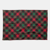 Weihnachtsbauernhaus Tartan Kariert Geschirrtuch (Horizontal)