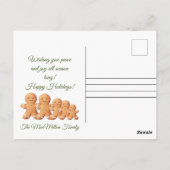 Weihnachtsbauernhaus Weltfrieden Gingerbrot Postkarte (Rückseite)