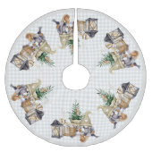 Weihnachtsbauernhof BOHO Gnomes Polyester Weihnachtsbaumdecke (Vorderseite)