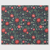 Weihnachtsbauernhof Botanische Berries Land Geschenkpapier (Flach)