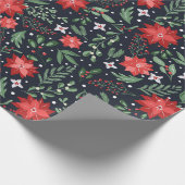 Weihnachtsbauernhof Botanische Berries Land Geschenkpapier (Ecke)