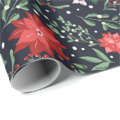 Weihnachtsbauernhof Botanische Berries Land Geschenkpapier (Rolleneckpunkt)