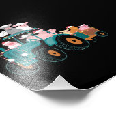 Weihnachtsbauernhof Funny Holiday Fotodruck (Ecke)