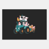 Weihnachtsbauernhof Funny Holiday Geschenkpapier Set (Vorderseite)