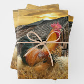 Weihnachtsbauernhof Hen Barn Coop Geschenkpapier Set (Beispiel)