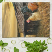 Weihnachtsbauernhof Hen Barn Coop Geschirrtuch (Gefaltet)