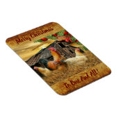 Weihnachtsbauernhof Hen Barn Coop Magnet (Rechte Seite)