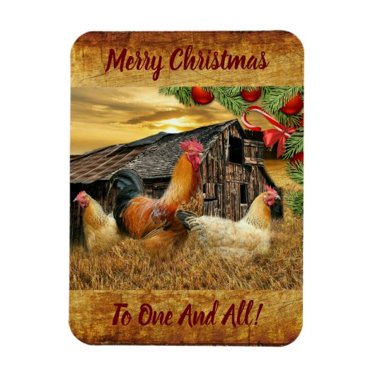 Weihnachtsbauernhof Hen Barn Coop Magnet (Vertikal)