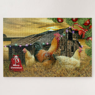 Weihnachtsbauernhof Hen Barn Coop Puzzle