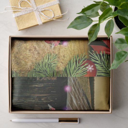 Weihnachtsbauernhof Hen Barn Coop Seidenpapier (Geschenk)